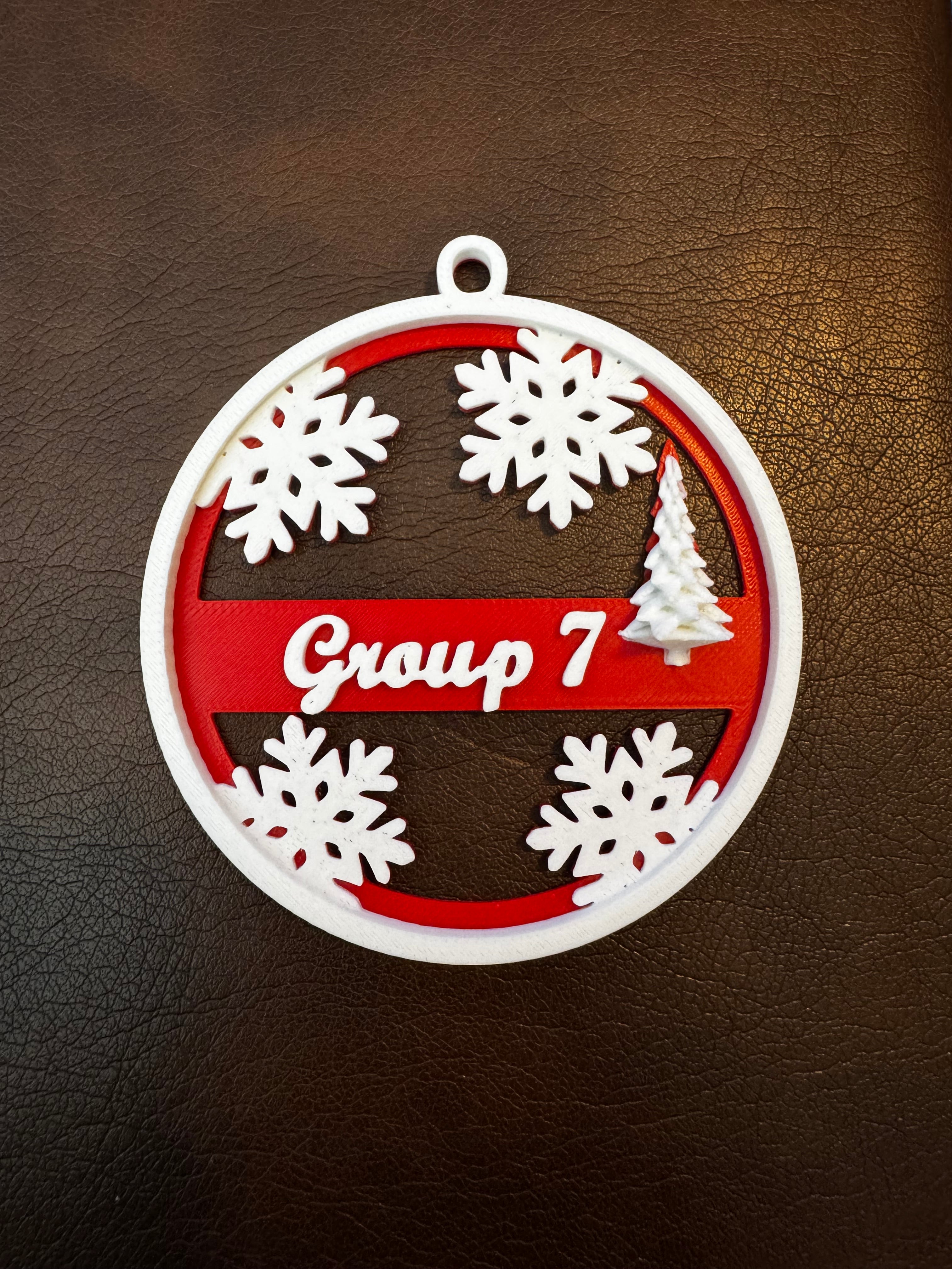 “Group 7” Christmas Ornament
