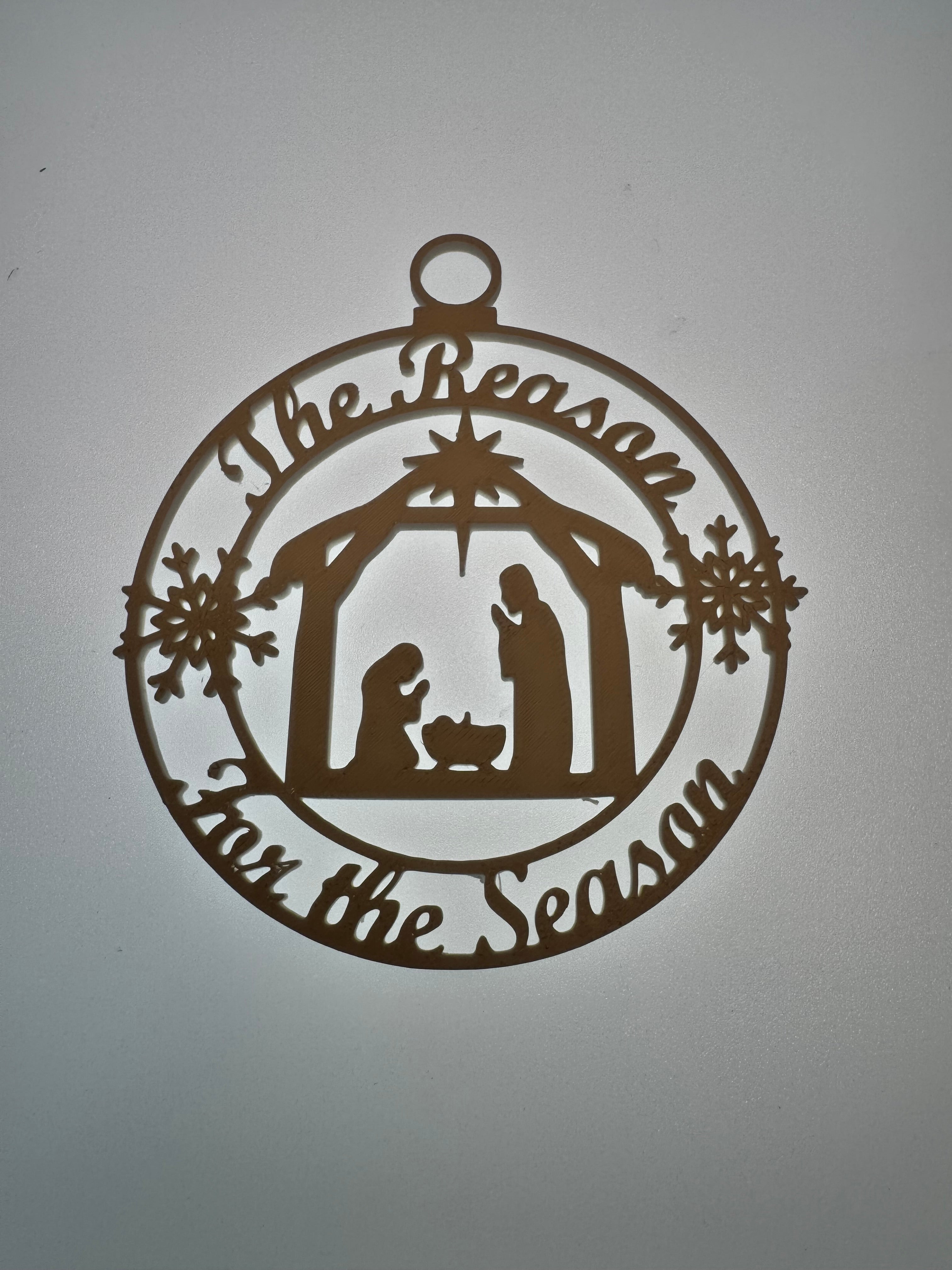 “The Reason for the Season” Nativity Ornament — Christ-Centered Christmas Décor 🎄✝️