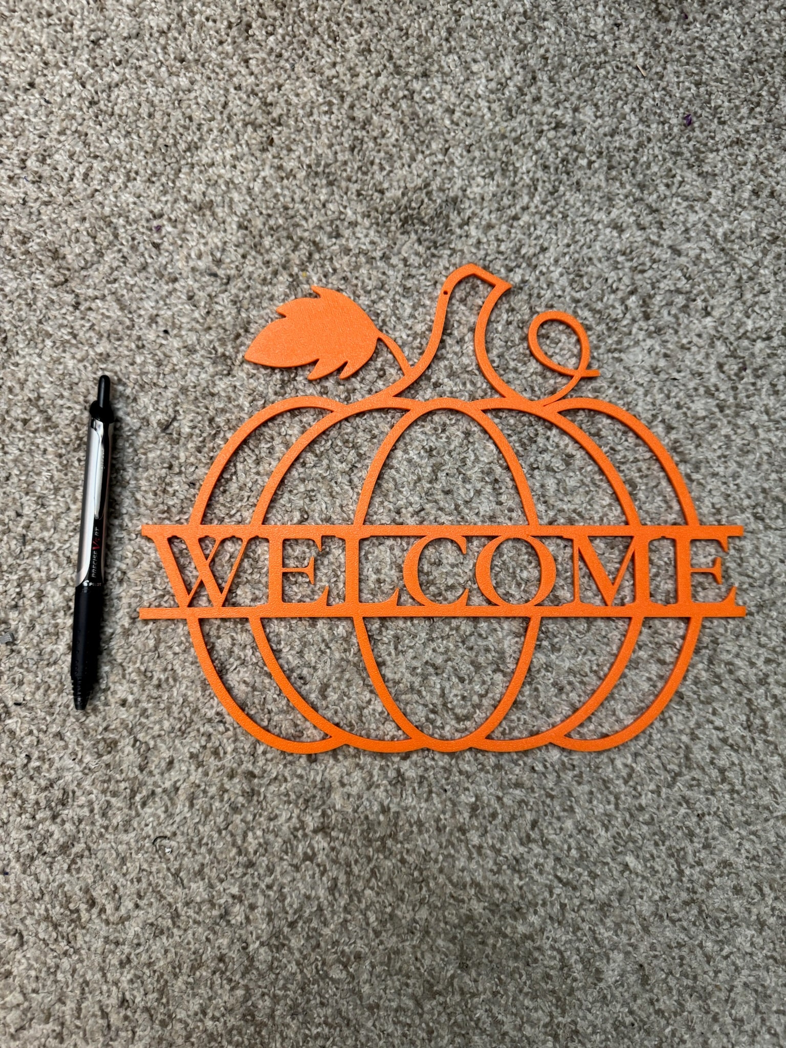 Pumpkin Welcome Sign – 3D Printed Fall Porch & Door Decor