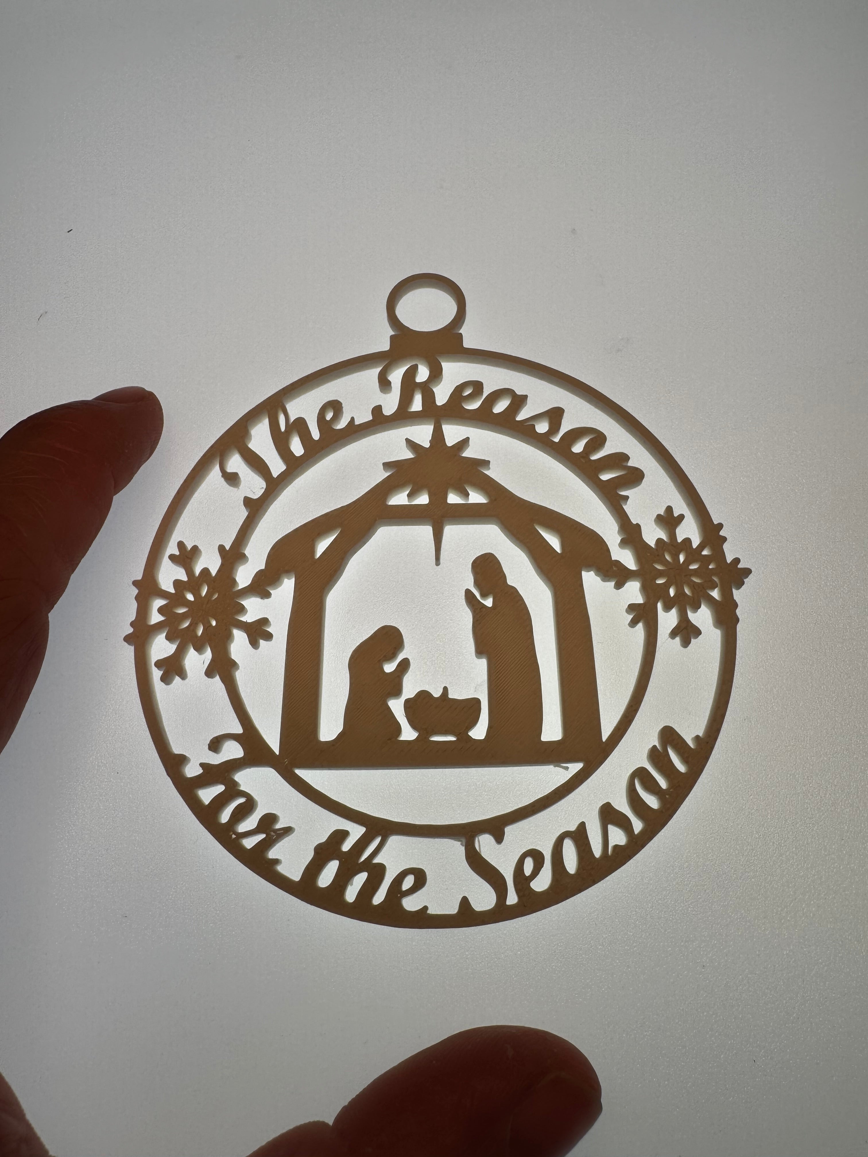 “The Reason for the Season” Nativity Ornament — Christ-Centered Christmas Décor 🎄✝️