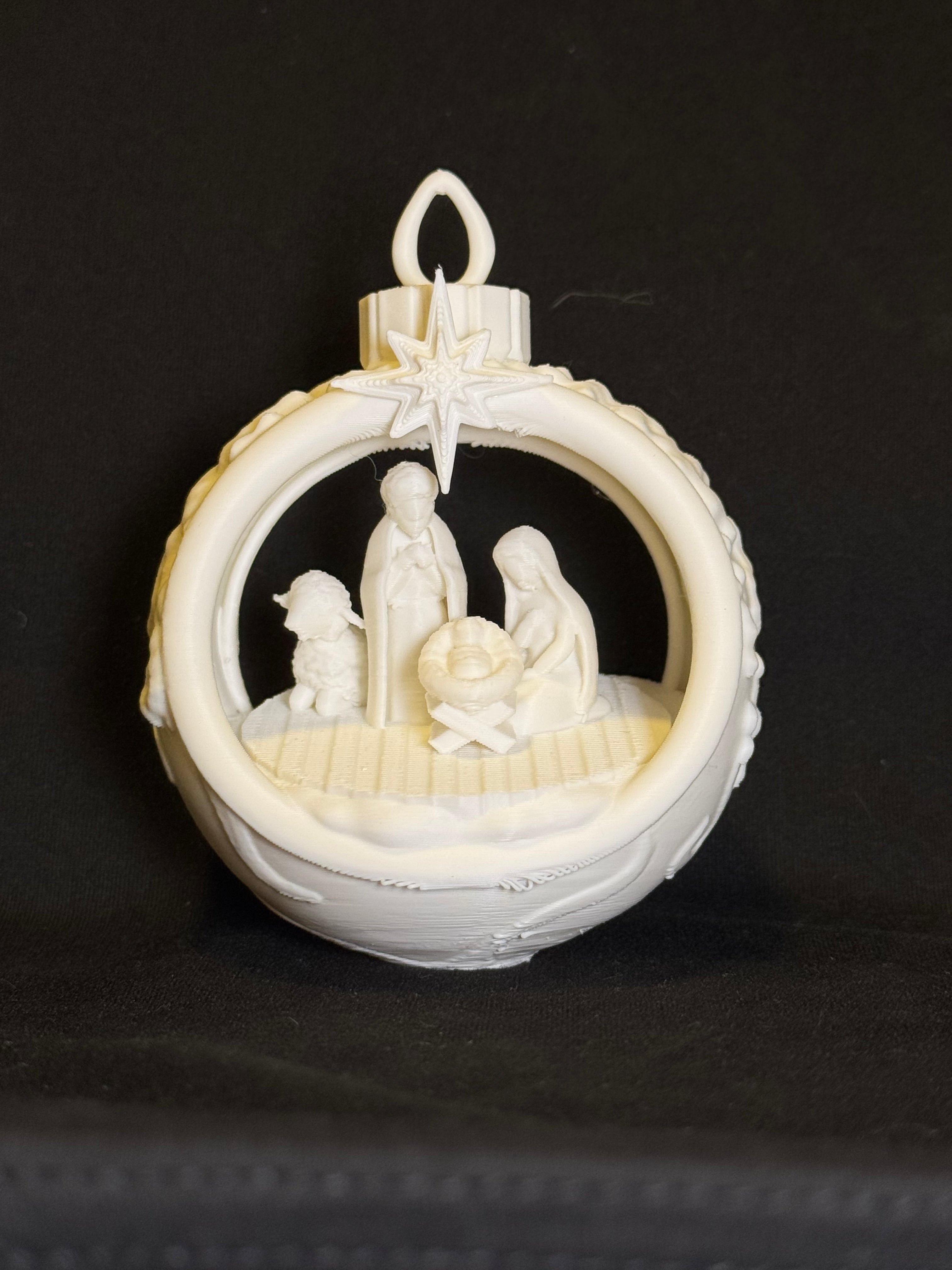 3D Nativity Inside Ornament — “O Holy Night” Christmas Display 🎄✨