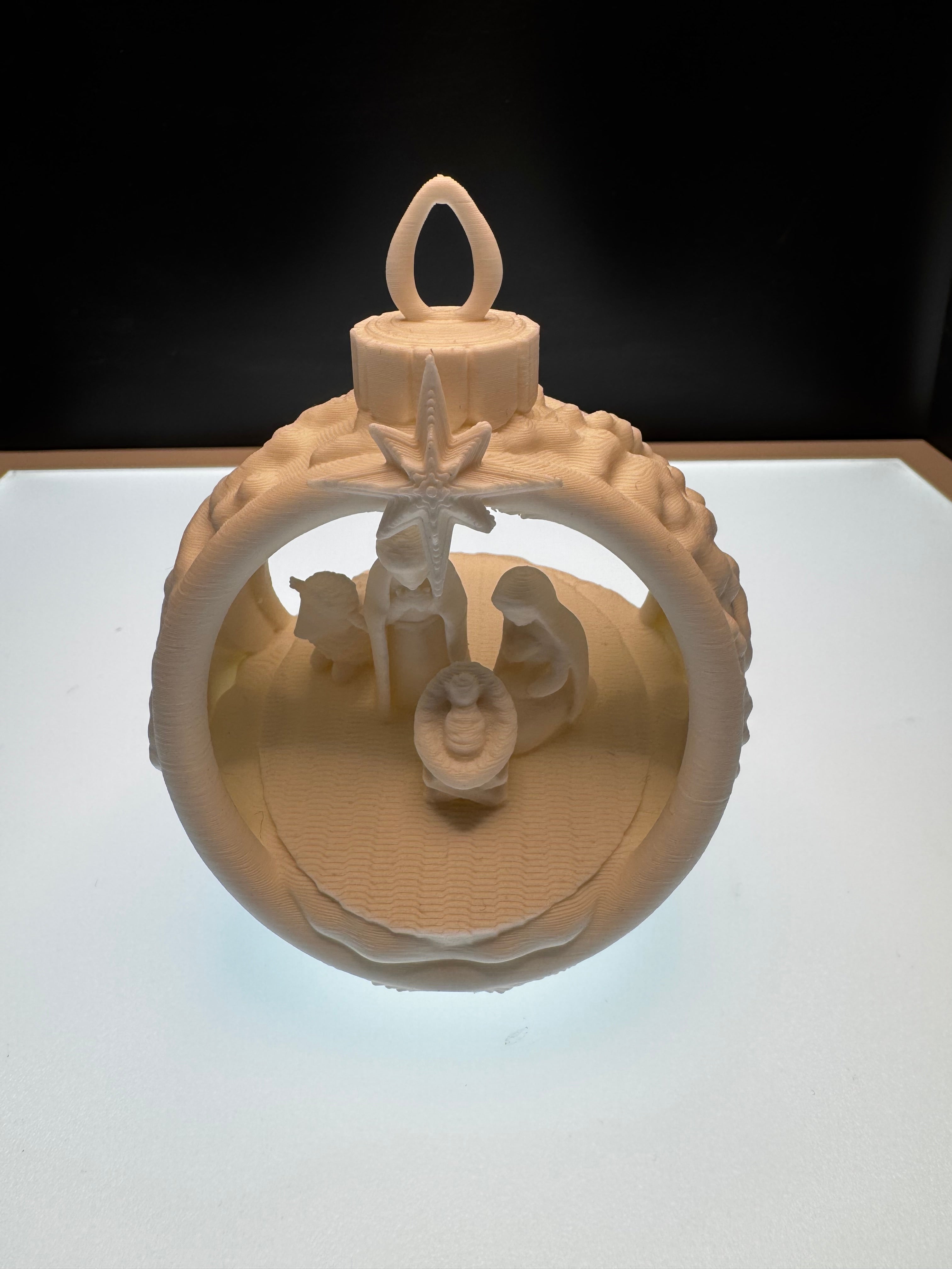 3D Nativity Inside Ornament — “O Holy Night” Christmas Display 🎄✨