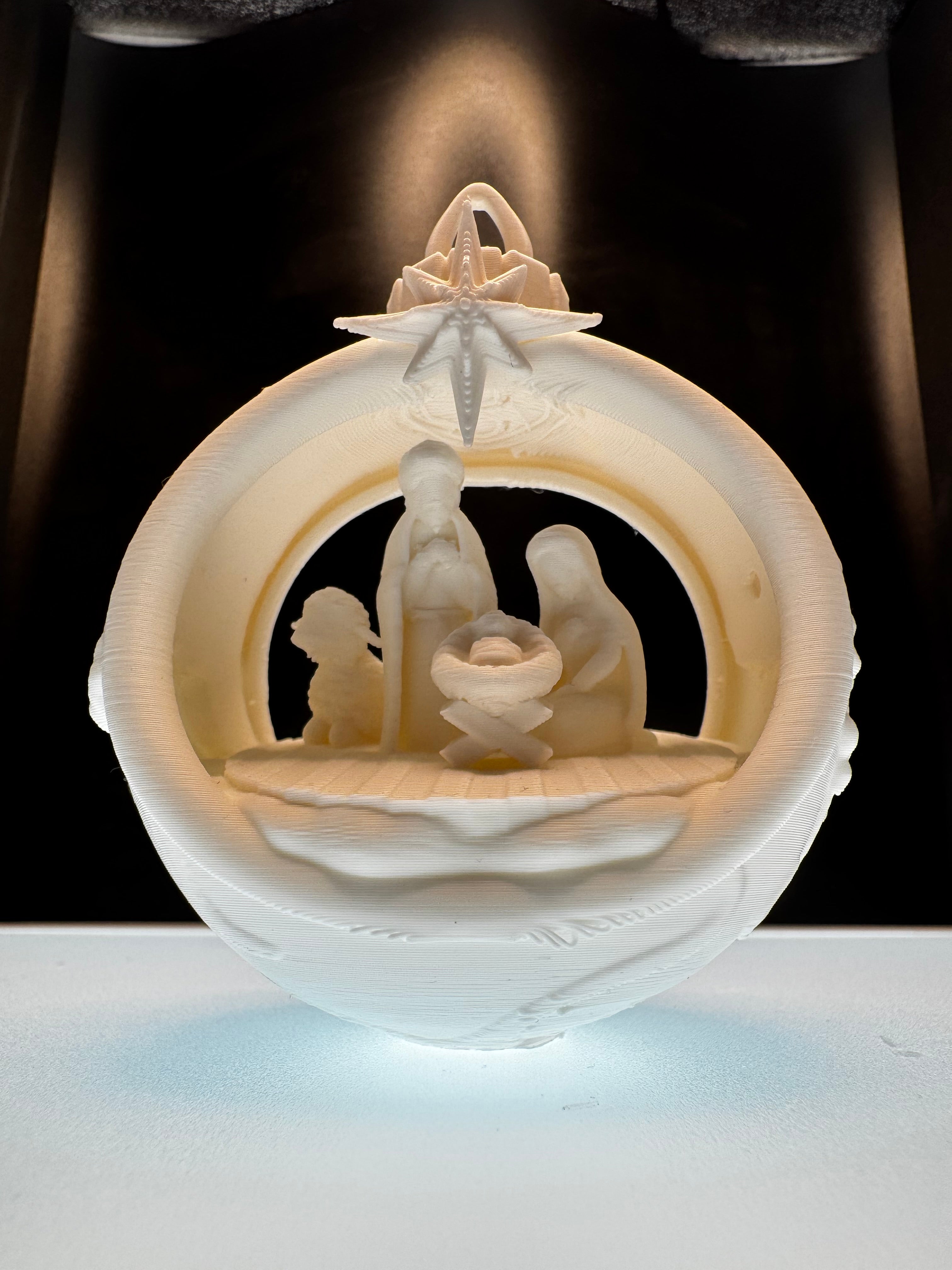 3D Nativity Inside Ornament — “O Holy Night” Christmas Display 🎄✨