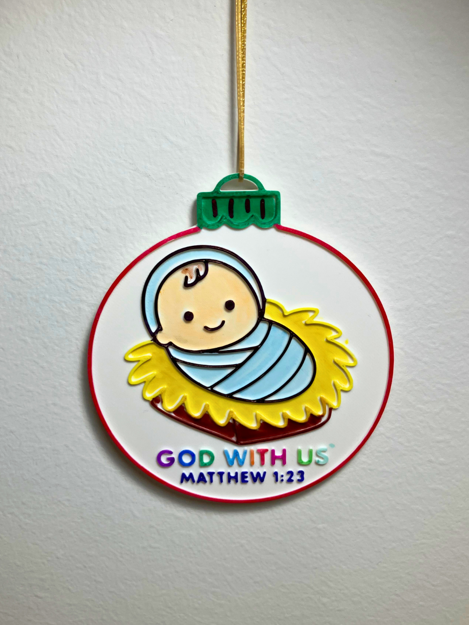 DIY “God With Us” Christmas Ornament — Nativity Craft for Kids & Families 🎄✨