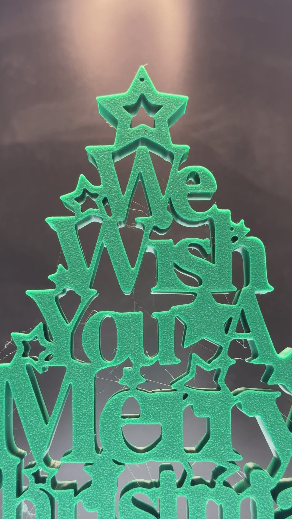 We Wish You a Merry Christmas Tree Décor — Festive Holiday Display 🎄✨